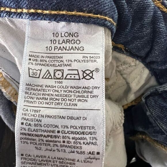 Old Navy Women's Super Skinny Jeans High Rise Rockstar Distressed Blue 10 Long‎ - Picture 6 of 7